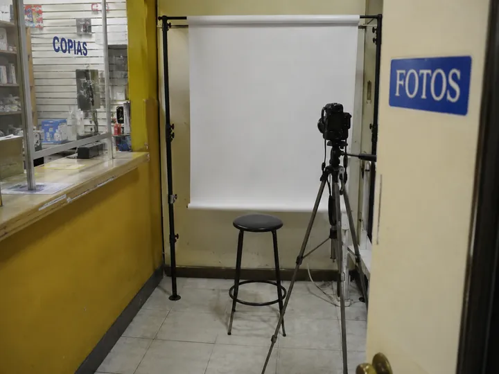 Rincón para hacer fotografías de carné